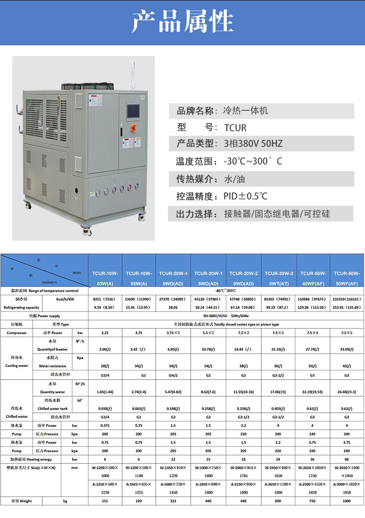 冷熱一體機(jī)屬性
